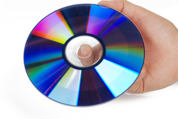 hand with DVD