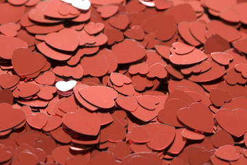 red love hearts