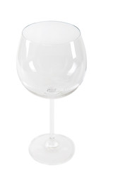 empty wine glass with hand made clipping path