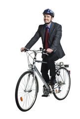 Fototapeta premium man ride bicycle