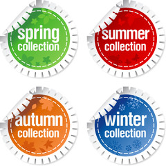 Fototapeta premium Set of stickers for seasonal collection