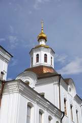 Fototapeta na wymiar Small tower of orthodox cathedral.