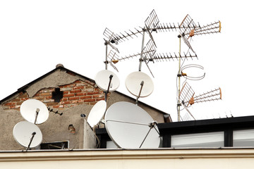 Antennas on roof