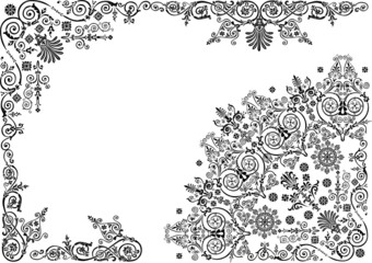 black openwork frame decoration