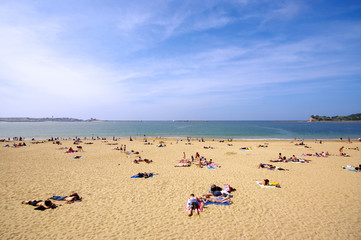 Fototapeta na wymiar Plaża w St Jean de Luz