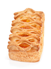 Bun with apricot jam