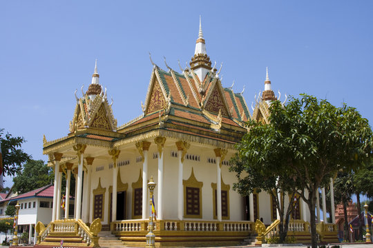 Buddhist temple in Sihanouk Ville, Cambodia.