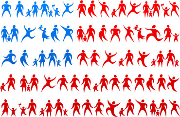 Human icons USA flag 2