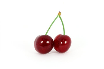 Two sweet cherries