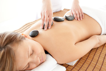 Relaxed woman having a massage