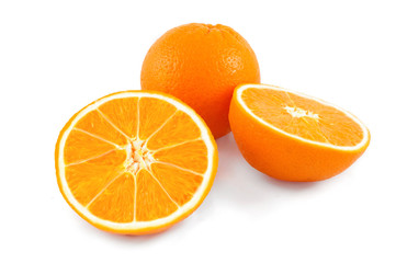 Oranges fond blanc