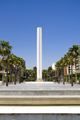 Monument on the square in Almeria - obrazy, fototapety, plakaty