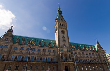Obraz premium Hamburger Rathaus, Fassade, Renaissance