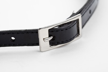 black leather belt