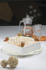 Torta  de frutas  strawberry cake