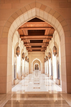 Muscat, Oman - Sultan Qaboos Grand Mosque - Arcade