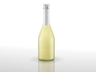 3d Champagne bottle