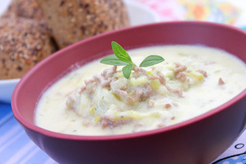 käse-lauch-suppe