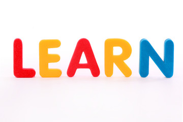 word learn isolated on white background