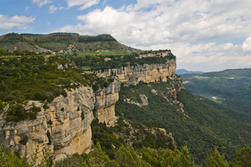 Fototapeta na wymiar Calcareous cliffs in Tavertet, Catalonia, Spain