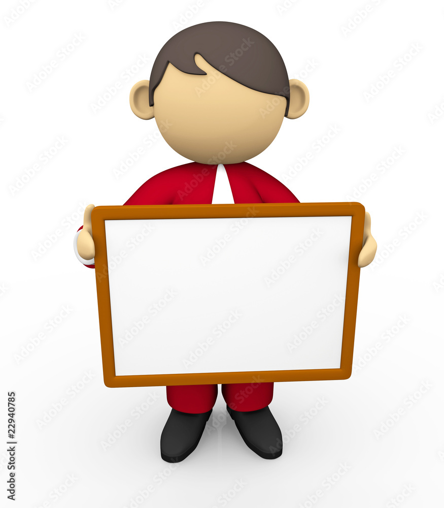 Wall mural holding white board