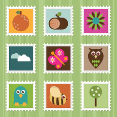 Fototapeta premium nature stamps