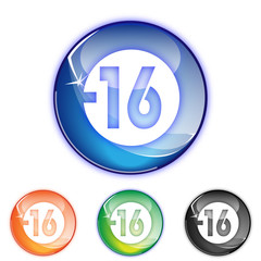 Obraz premium Picto interdit 16 - Icon prohibition 16 - collection color