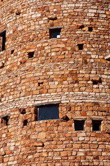 Details of the Desert View Watchtower at the Grand Canyon