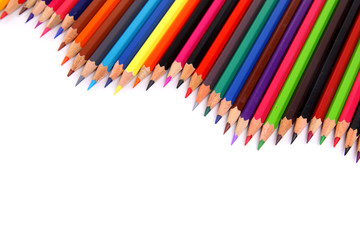 color pencil isolated on white.