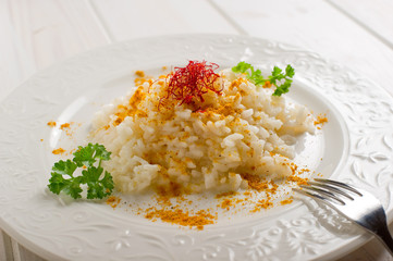 rice with saffron and curry
