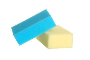 blue and yellow sponge