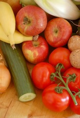Fototapeta na wymiar Obst und Gemüse