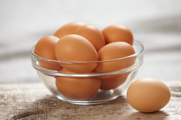 fresh brown eggs
