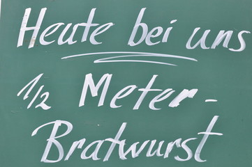heute: Bratwurst