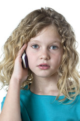 Fototapeta premium Mädchen beim Telefonieren2
