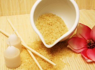 chinesische Reisschale mit Dekoration