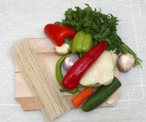Pasta and vegtables