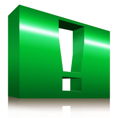 Ausrufungszeichen grün