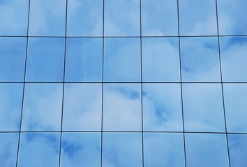 Glass pattern (clouds reflected)