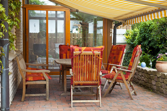 idyllische Gartenterrasse