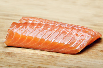 raw salmon steak