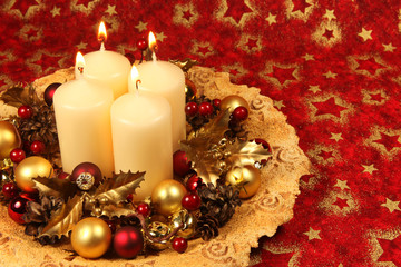 Christmas decoration with candles