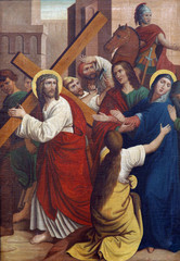 Obraz premium Jesus meets His Mother
