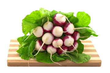 Radish on the wooden desk