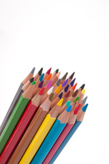 Fototapeta premium crayons isolated on white