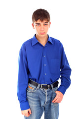 Fototapeta premium teenager isolated on the white