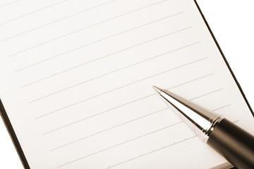 Notebook and pen