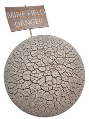 mine field danger 3d cg