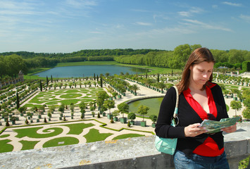 turista a Versailles