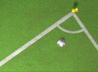 fussball vor eckfahne